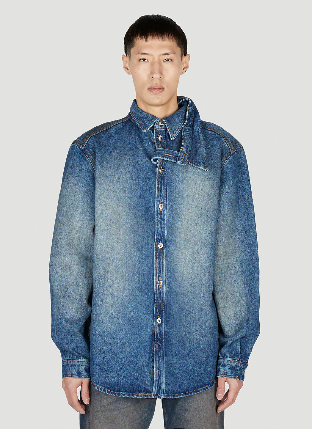 Long Sleeve Denim Shirt With Pocket by Pull&Bear Online | THE ICONIC |  Australia